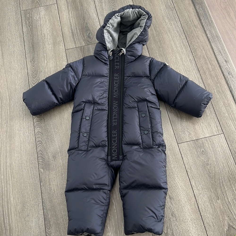 Moncler baby 9/12 months down snowsuit